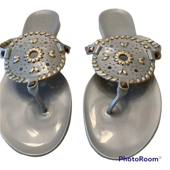 JACK ROGERS GEORGICA MEDALLION JELLY SANDALS 10 - Picture 1 of 7